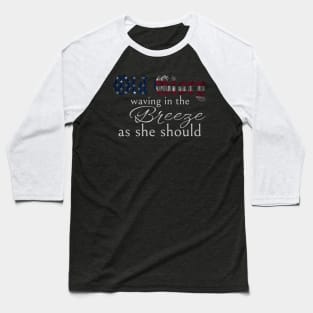 Old Glory on Dark Baseball T-Shirt